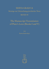 The manuscript transmission of Platos laws (books I and V) - Anton Sadovskyy