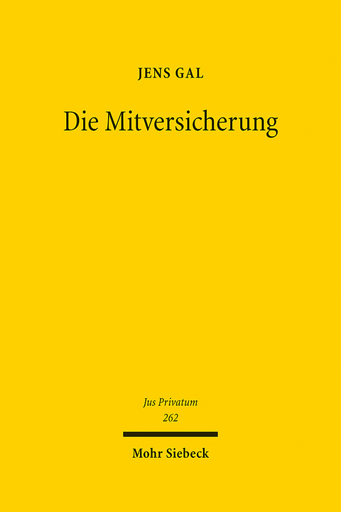 Die Mitversicherung - Jens Gal