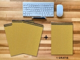 A 4 Notizblock - Set, 3+1 gratis, Luxury 80 Seiten GOLD GMUND SHIMMER, punktiert 5x5mm - 