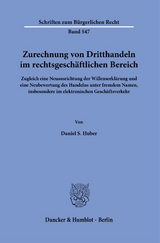 Zurechnung von Dritthandeln im rechtsgeschäftlichen Bereich. - Daniel S. Huber