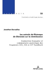 Les extraits de Plutarque de Chéronée sur la réminiscence - Jonathan Donzallaz