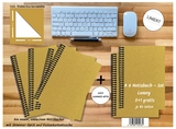 A 6 Notizbuch - Set, 4+2 gratis, Luxury 80 Seiten GOLD GMUND SHIMMER, liniert - 