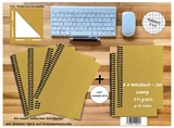 A 6 Notizbuch - Set, 4+2 gratis, Luxury 80 Seiten GOLD GMUND SHIMMER, kariert 5x5mm - 