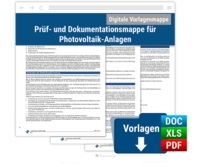 Prüf- und Dokumentationsmappe für Photovoltaik-Anlagen