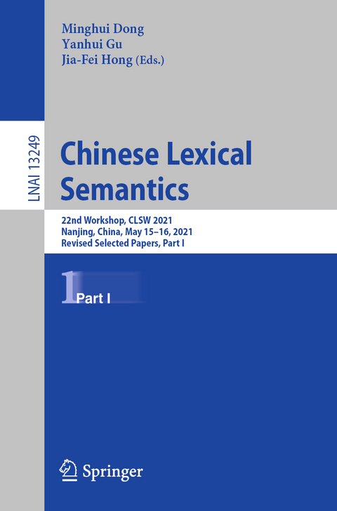 Chinese Lexical Semantics - 