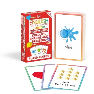 English for Everyone Junior First Words Colours, Shapes, and Numbers Flash Cards -  Dk