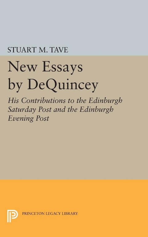 New Essays by De Quincey - Stuart M. Tave