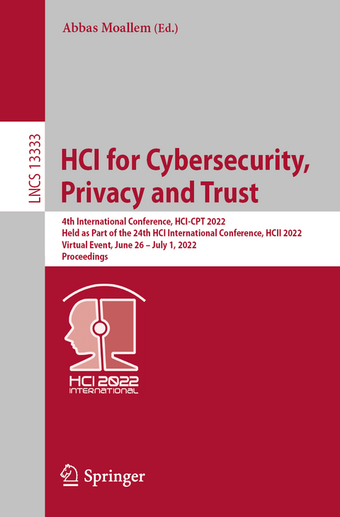 HCI for Cybersecurity, Privacy and Trust - 