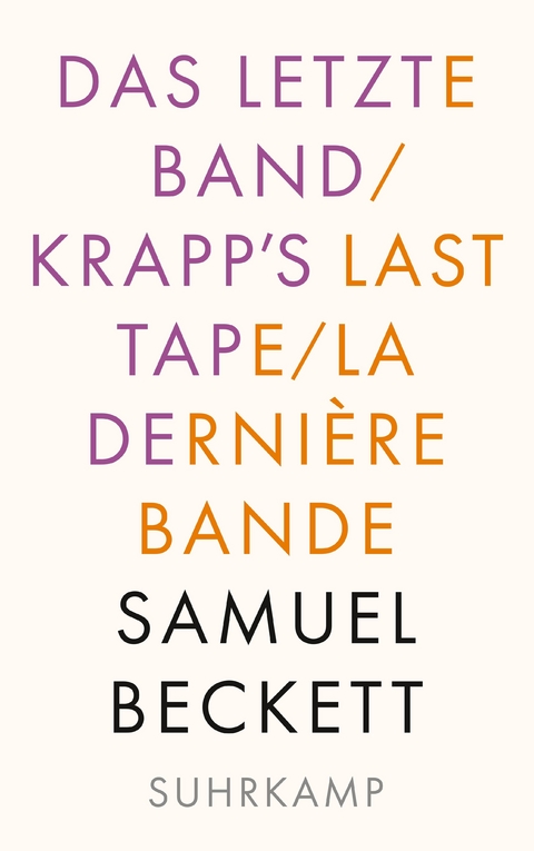 Das letzte Band. Krapp's Last Tape. La dernière bande - Samuel Beckett