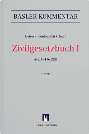 Zivilgesetzbuch I - Regina Aebi-Müller, Kurt Affolter, Stefanie Althaus, Piera Beretta, Yvo Biderbost, Rafael Brägger, Peter Breitschmid, Roland Bühler, Michelle Cottier, Lorenz Droese, Martin Eggel, Thomas Eichenberger, Mario Etzensberger, Roland Fankhauser, Christiana Fountoulakis, Thomas Geiser, Urs Gloor, Cora Graf-Gaiser, Harold Grüninger, Markus Guggenbühl, Heinz Hausheer, Heinrich Honsell, Michael Huber, Bruno Huwiler, Bernhard Isenring, Alexandra Jungo, Martin A. Kessler, Tim Köbrich, Pius Koller, Thomas Koller, Flavio Lardelli, Peter Lehmann, Urs Lehmann, Bettina Lienhard, Philipp Maier, Luca Maranta, Andreas Meili, Kaspar Meng, Michel Montini, Christophe Peter Reitze, Ruth E. Reusser, Daniel Rosch, Urs Scherrer, Matthias Schwaibold, Ingeborg Schwenzer, Annette Spycher, Daniel Staehelin, Benno Studer, Meinrad Vetter, Urs Vogel, Rainer Wey, Isabelle Wildhaber, Sabine Wyss