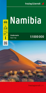 Namibia, Straßenkarte 1:1.000.000, freytag & berndt - 