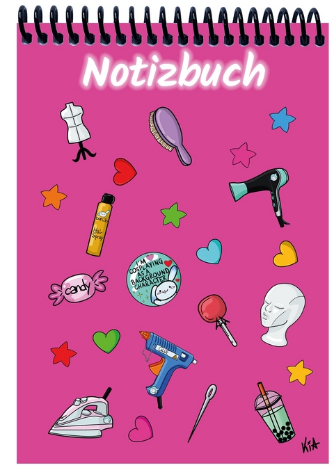 A 4 Notizblock Manga Items, pink, liniert - 