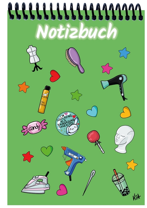 A 5 Notizblock Manga Items, grün, liniert - 