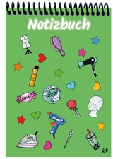 A 5 Notizblock Manga Items, grün, kariert - 