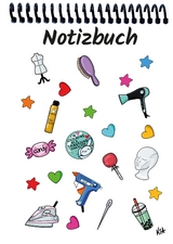 A 4 Notizblock Manga Items, weiß, blanko - 