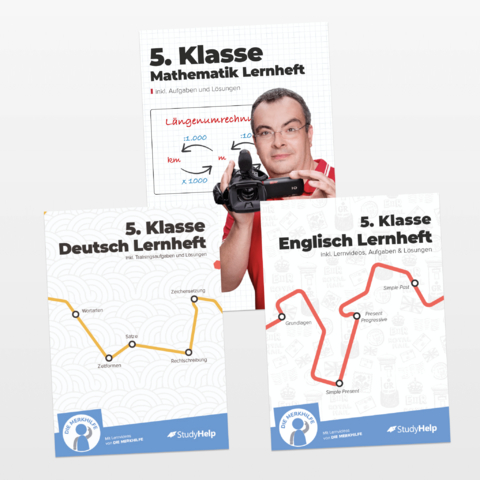 5. Klasse Hauptfächer Set komplett (Mathe, Deutsch, Englisch) / Lernheft, Übungsheft / Rechnen, Rechtschreibung, Übungen, Grammatik - Hannah Rauterberg, Christian Gaschler, Andreas Felis