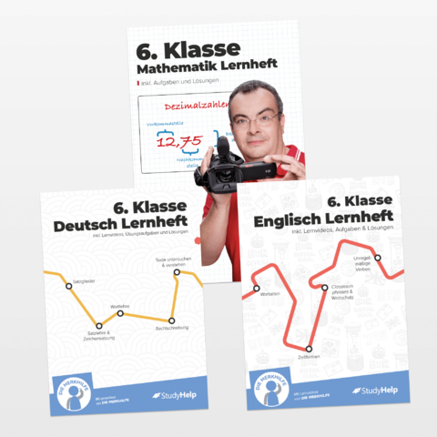 6. Klasse Hauptfächer Set komplett (Mathe, Deutsch, Englisch) / Lernheft, Übungsheft / Rechnen, Rechtschreibung, Übungen, Grammatik - Hannah Rauterberg, Christian Gaschler, Diana Rohrbeck