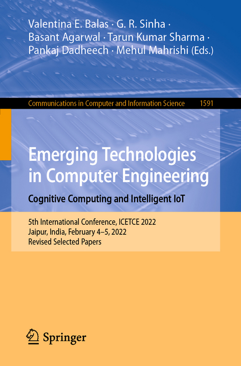 Emerging Technologies in Computer Engineering: Cognitive Computing and Intelligent IoT - 