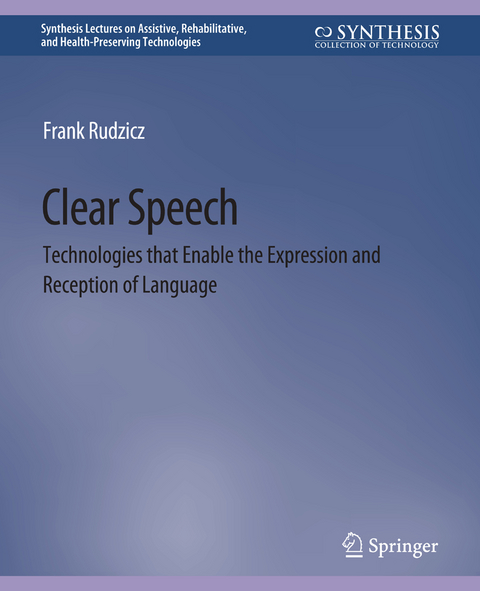 Clear Speech - Frank Rudzicz