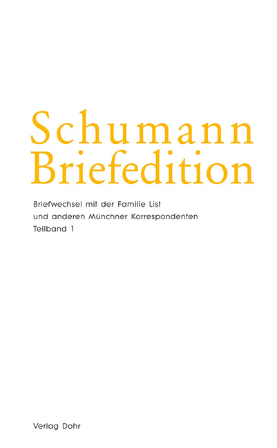 Schumann-Briefedition / Schumann-Briefedition II.8 - 