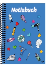 A 4 Notizbuch Manga Items, blau, blanko - 