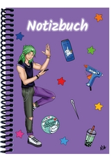 A 4 Notizbuch Manga Quinn, lila, blanko - 