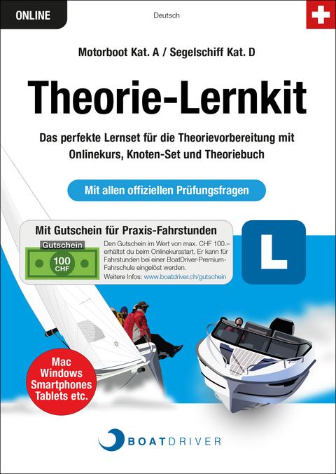 BoatDriver - Theorie-Lernkit: Motorboot Kat. A / Segelschiff Kat. D