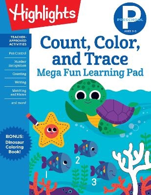 Preschool Count, Color, and Trace Mega Fun Learning Pad - 