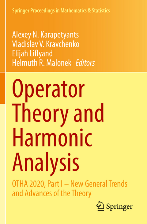 Operator Theory and Harmonic Analysis - 