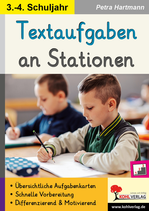 Textaufgaben an Stationen / Klasse 3-4 - Petra Hartmann