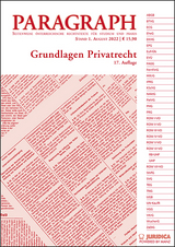 Paragraph - Grundlagen Privatrecht - Riedler, Andreas