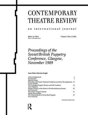 Proceedings of the Soviet/British Puppetry Conference - Malcolm Knight