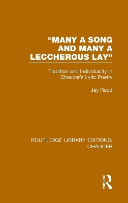 "Many a Song and Many a Leccherous Lay" - Jay Ruud