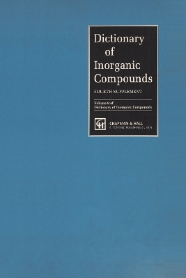 Dictionary of Inorganic Compounds, Supplement 4 - 