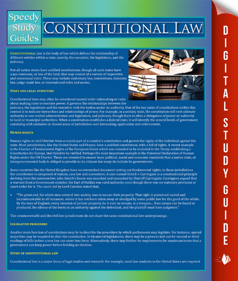 Constitutional Law -  Speedy Publishing