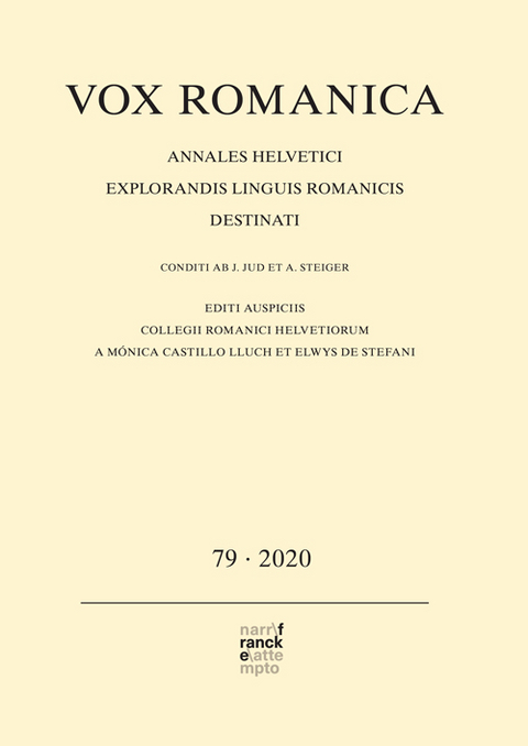 Vox Romanica 79 (2020) - 