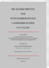 Die Handschriften der Fürstlich Fürstenbergischen Hofbibliothek Donaueschingen in der Württembergischen Landesbibliothek Stuttgart - Wolfgang Metzger