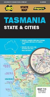 Tasmania State & Cities Map 719 9th ed (waterproof) -  UBD Gregory's