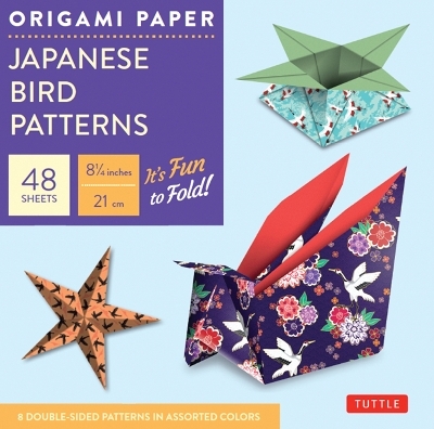 Origami Paper - Japanese Bird Patterns - 8 1/4" - 48 Sheets - 