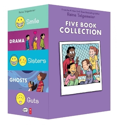 Raina Telgemeier Five Book Collection: Smile, Drama, Sisters, Ghosts, Guts - Raina Telgemeier