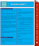 Algebra Part 1 (Speedy Study Guides) - Speedy Publishing