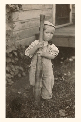 Vintage Journal Little Boy with Large Bat