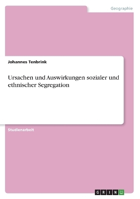 Ursachen und Auswirkungen sozialer und ethnischer Segregation - Johannes Tenbrink