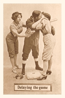 Vintage Journal Delaying the Game, Baseball Players Kissing