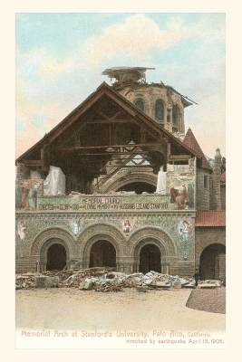 Vintage Journal Wrecked Stanford Church, 1906