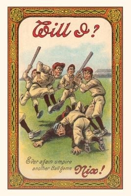 Vintage Journal Baseball Players Beating Up Umpire