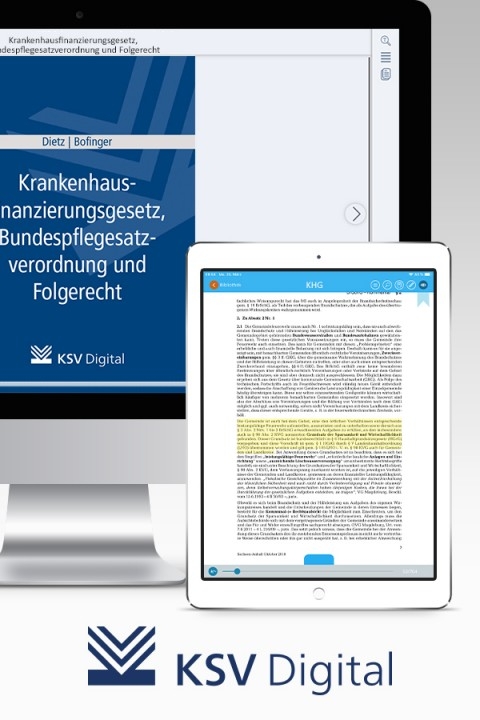 Krankenhausfinanzierungsgesetz, Bundespflegesatzverordnung und Folgerecht (digital)