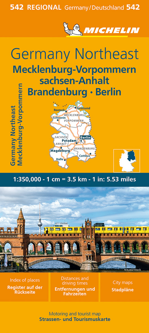 Germany Northeast - Michelin Regional Map 542 -  Michelin