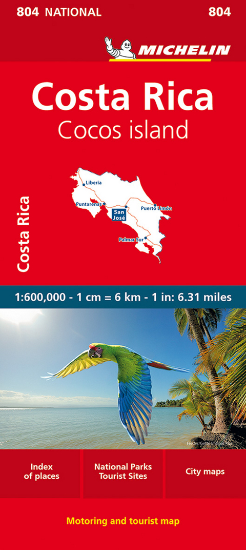 Costa Rica - National Map 804 -  Michelin