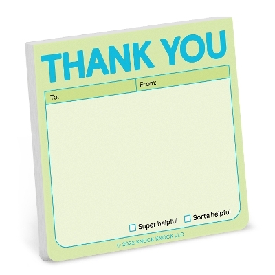 Knock Knock Thank You Sticky Note (Pastel Version) -  Knock Knock